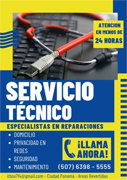 Servicio Técnico, mantenimiento de computadoras 